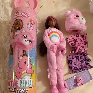 Barbie Care Bears Doll with Pink and Rainbow Outfit
